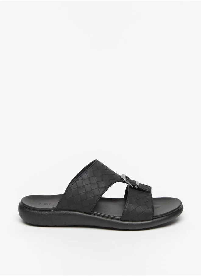 ال بي ال من شو اكسبرس Men's Weaved Slip-On Sandals with Buckle Detail Ramadan Collection