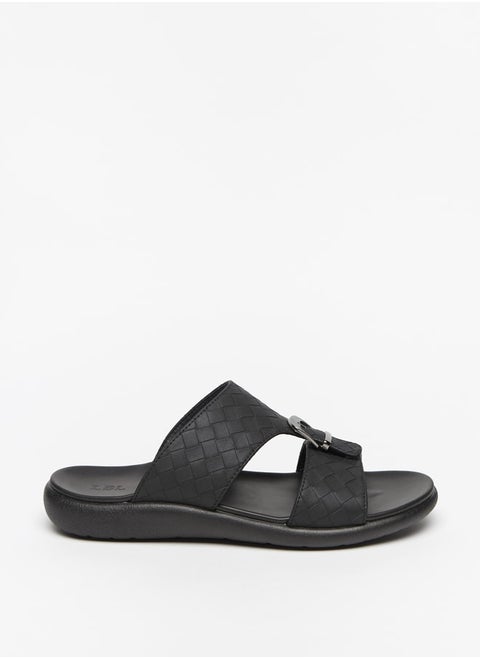Men's Weaved Slip-On Sandals with Buckle Detail Ramadan Collection