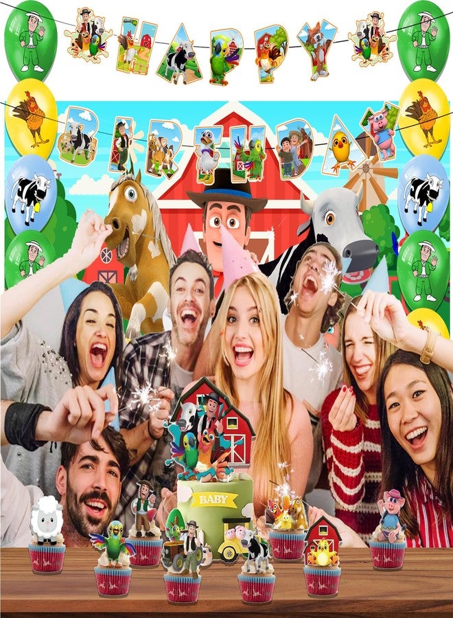 Bahteliv 42pcs Lai Granja De Zenoon Party Decoration Pack Includes，Banner，Cake Topper，Blackdrop,Balloons for Zenoon party decoration - Image 4