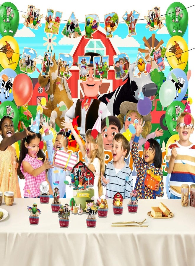 Bahteliv 42pcs Lai Granja De Zenoon Party Decoration Pack Includes，Banner，Cake Topper，Blackdrop,Balloons for Zenoon party decoration - Image 3