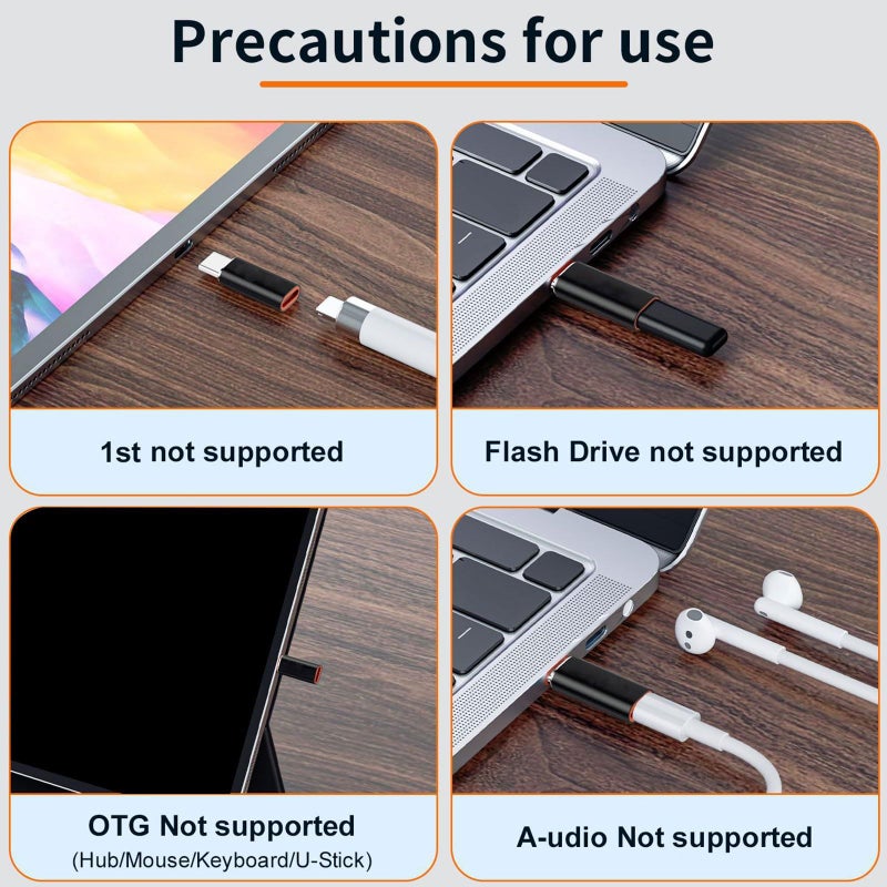 Black USB C Adapter Converter with Premium Metal Housing 100W Fast Charging Universal Compatibility - Image 3