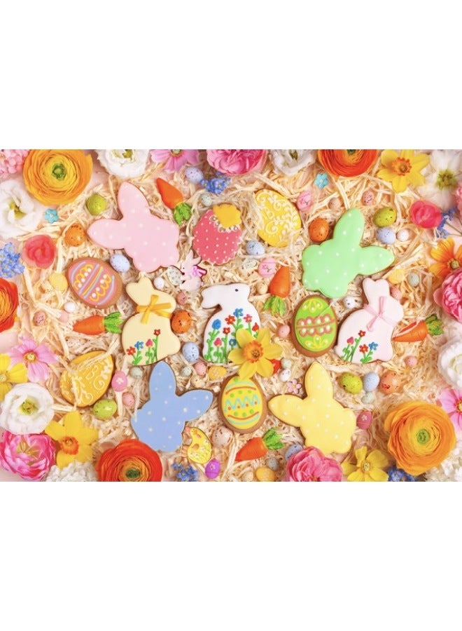 1000 Pieces Of Paper Landscape Jigsaw Puzzle Adult 70*50 High Difficulty Jigsaw Puzzle Gift Decompression Toy Jigsaw Puzzle Factory-Color:GSDZ0144-Easter Cookies 1000 Pieces - Image 1