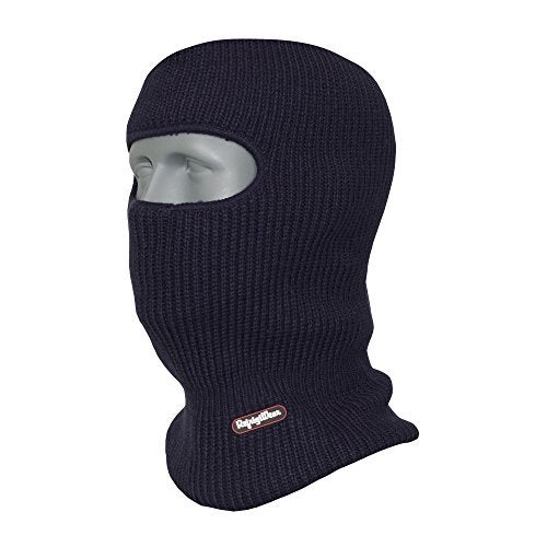 RefrigiWear 2-Layer Acrylic Knit Open-Hole Balaclava Face Mask One Size Fits All, High Visibility, Navy - Image 2