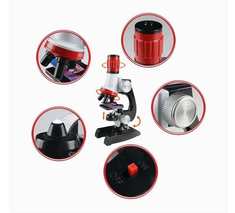 Globular Science Kits with Slides Educational Beginner Microscope Kit with LED 100X 400X and 1200X Magnification for Kids Students - Image 4