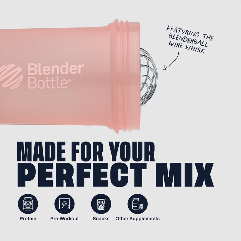 BlenderBottle Shaker Bottle with Pill Organizer and Storage for Protein Powder, ProStak System, 22-Ounce, Rose Pink - Image 4
