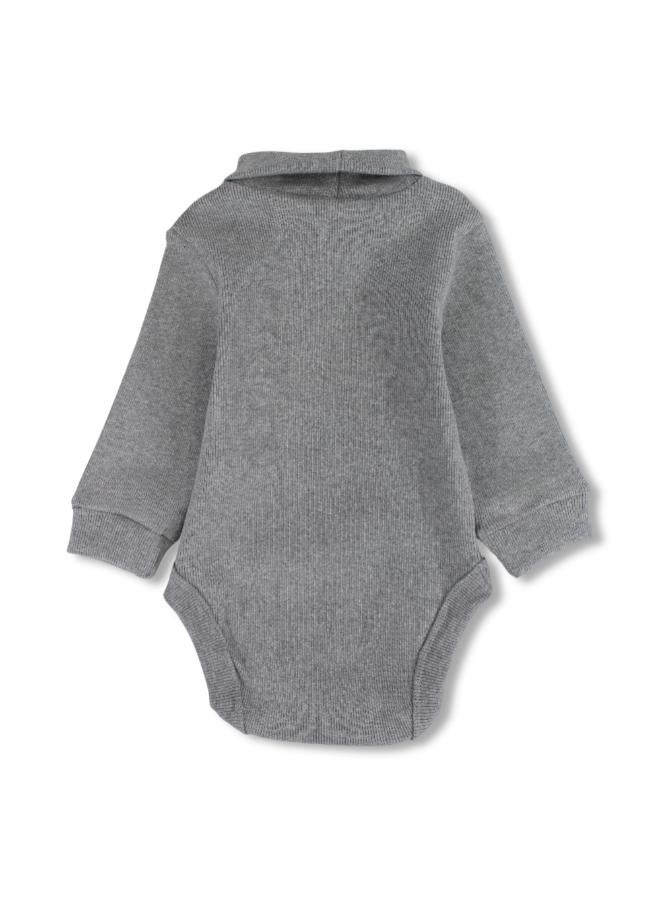 Unisex Baby Cotton High Collar Bodysuit - Image 2