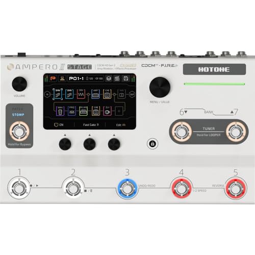 HOTONE Multi-Effect Pedal Processor, Touchscreen, Guitar, Bass, Amplifier, Modeling, IR Cabinets, Simulation, Dual Effect Chains with FX Loop MIDI I/O Stereo OTG, Audio Interface - Image 1