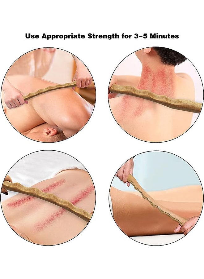 Loquat 2 PCS Wooden Gua Sha Massage Tools,Wood Massage Tools Includes Wood Therapy Massage Tools Lymphatic Drainage Tool,Wood GuaSha Tool for Anti Cellulite,Maderotherapy,A Perfect Gift to Your friends - Image 2