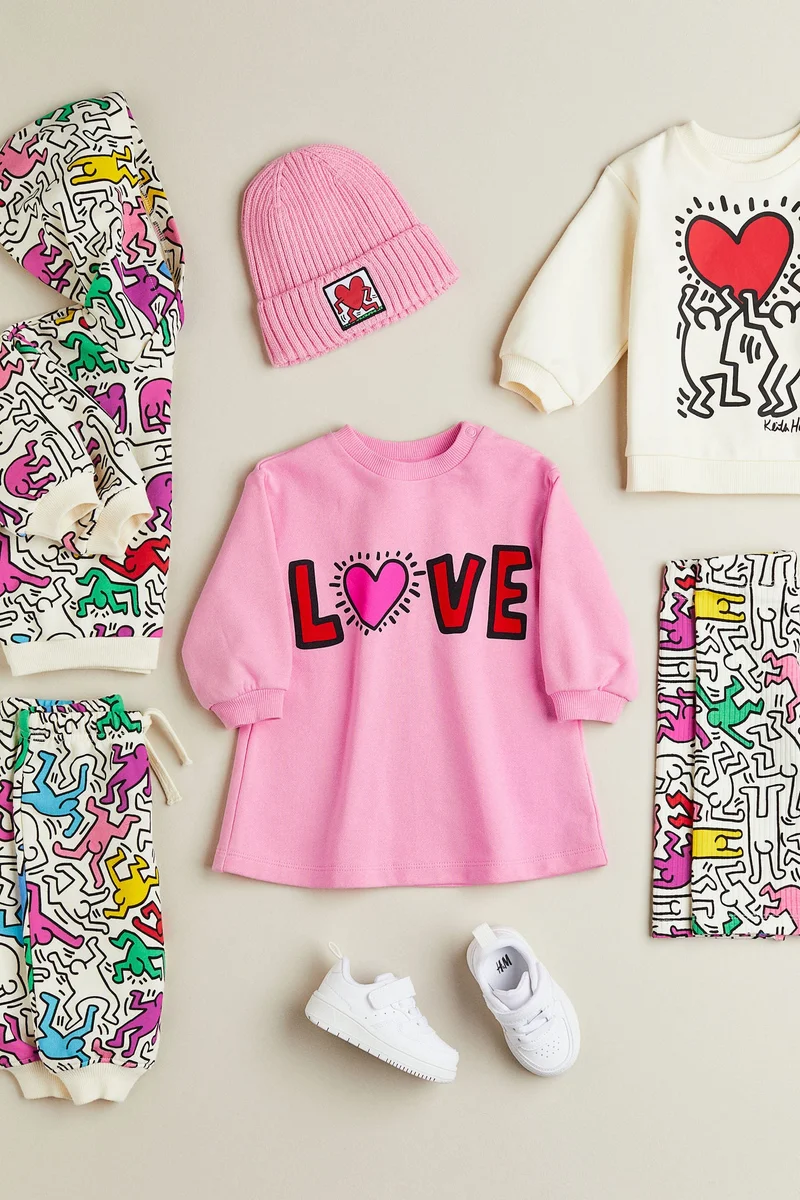 H&M Print-motif sweatshirt dress