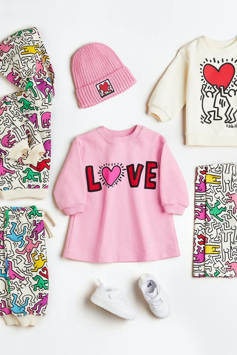 H&M Print-motif sweatshirt dress