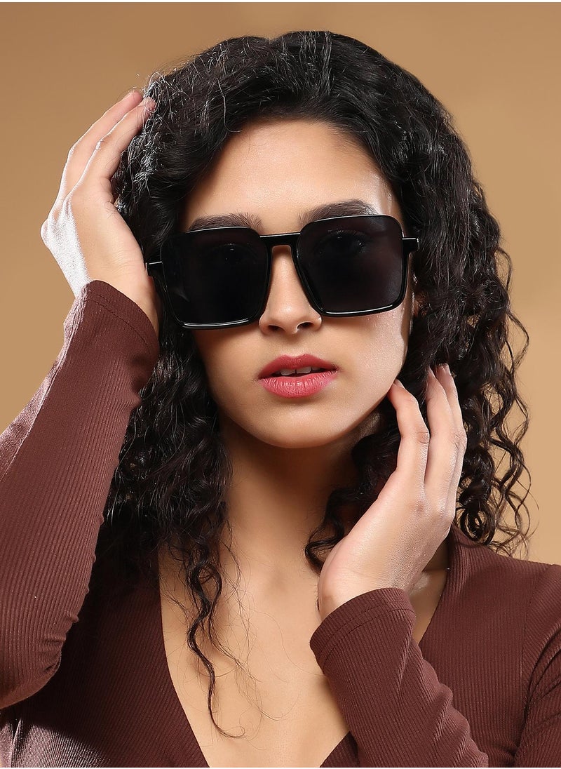 Haute Sauce Polarized Full Rim Oversized Sunglasses For Women  - Image 4