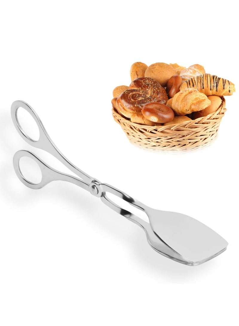 Scissor-Handle Buffet Cake Tongs, 7 Inch Stainless Steel for Catering  Kitchen Use - Image 1