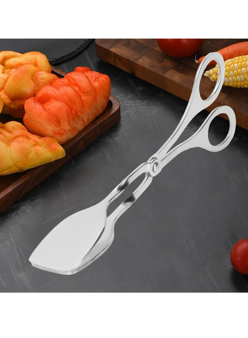 Scissor-Handle Buffet Cake Tongs, 7 Inch Stainless Steel for Catering  Kitchen Use - Image 4