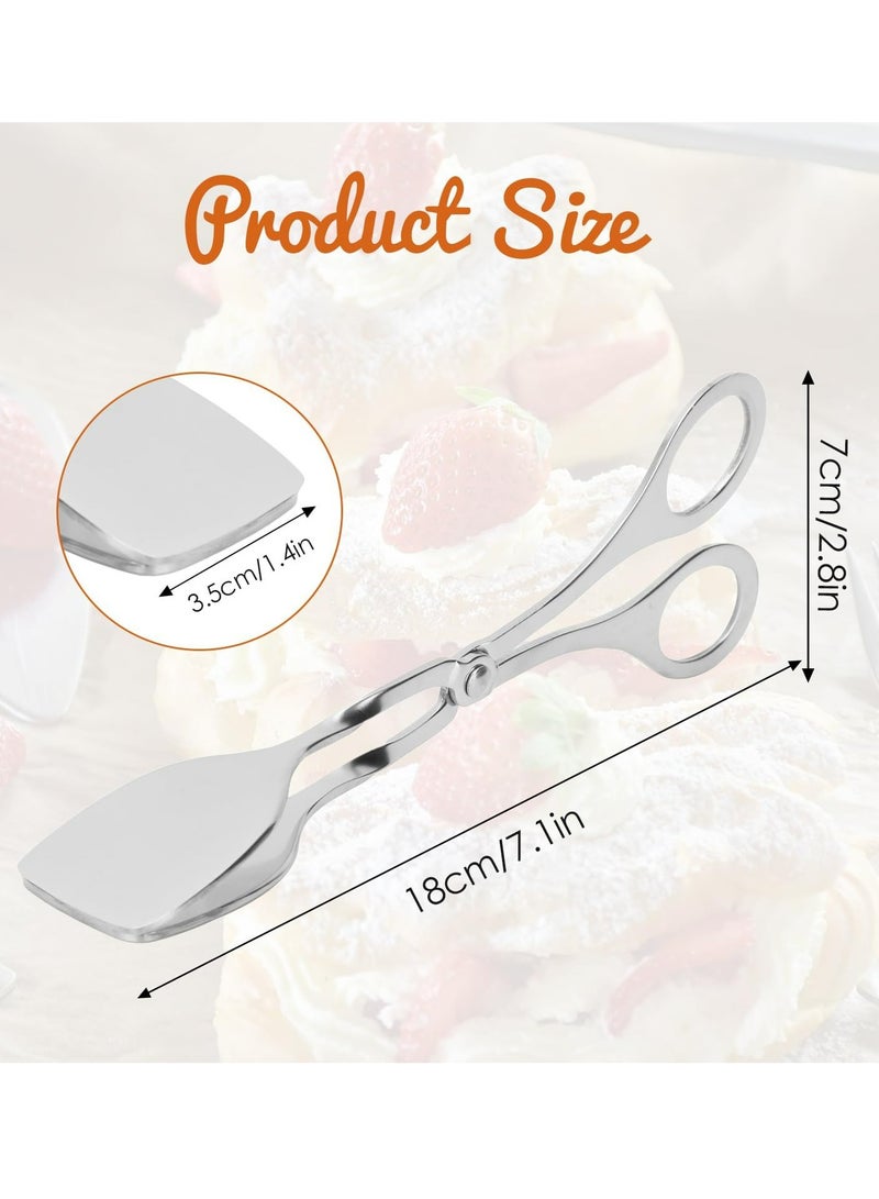 Scissor-Handle Buffet Cake Tongs, 7 Inch Stainless Steel for Catering  Kitchen Use - Image 2