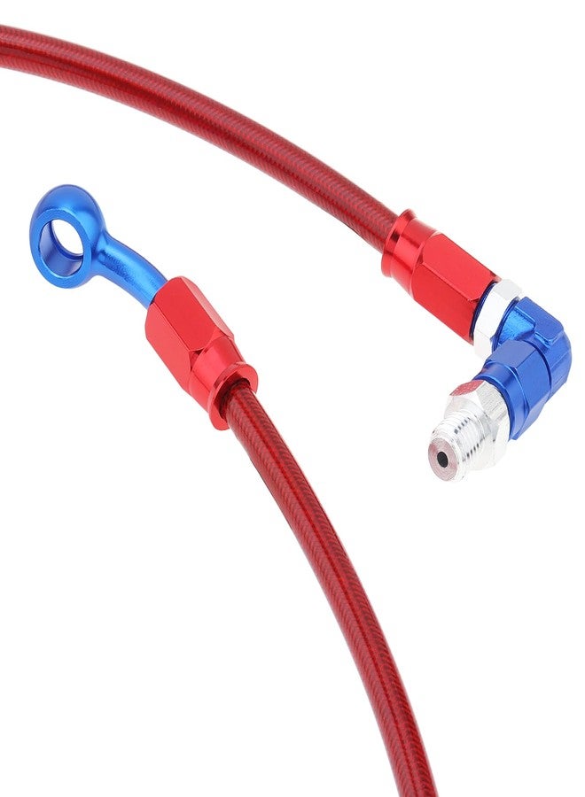 Windance 39" 100cm Motorcycle Hydraulic Brake Clutch Line,M10 90 Degree Flexible Steel Braided Brake Oil Hoses Pipe with 28 Degree Banjo Fit for ATV Motocross Pit Dirt Street Racing bike (Red) - Image 5