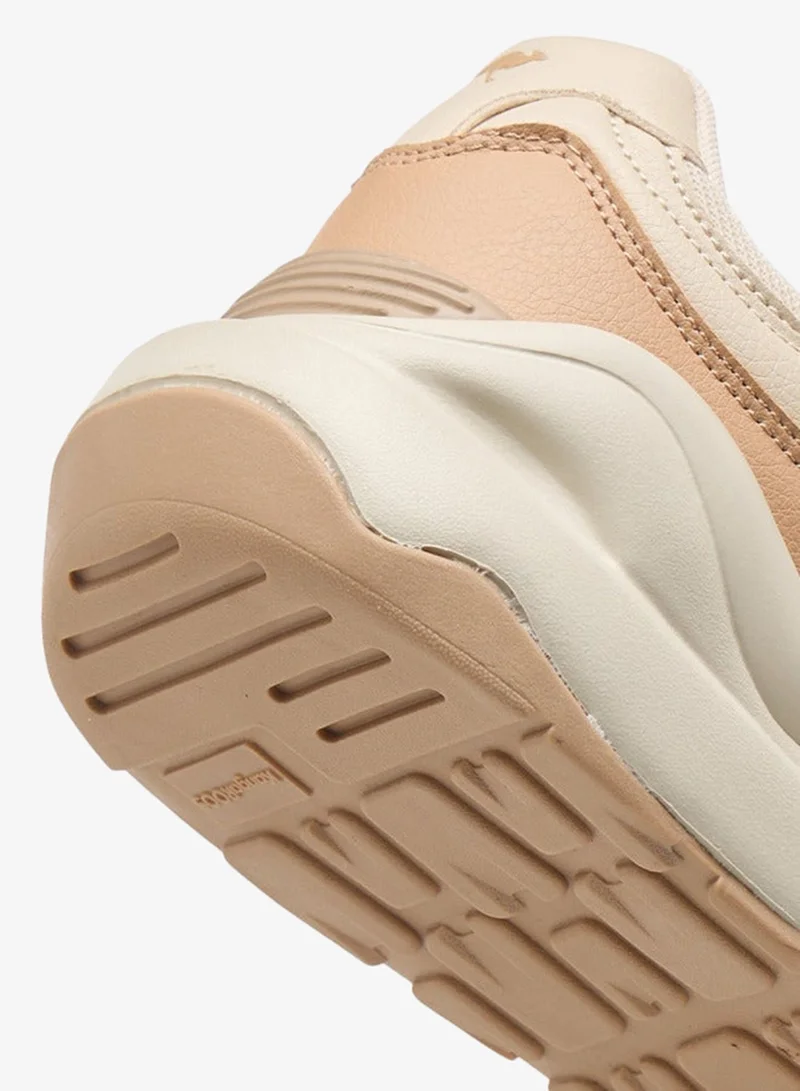 Kangaroos BEIGE Women's Panelled Lace-Up Sports Shoes for Women | Best Price UAE