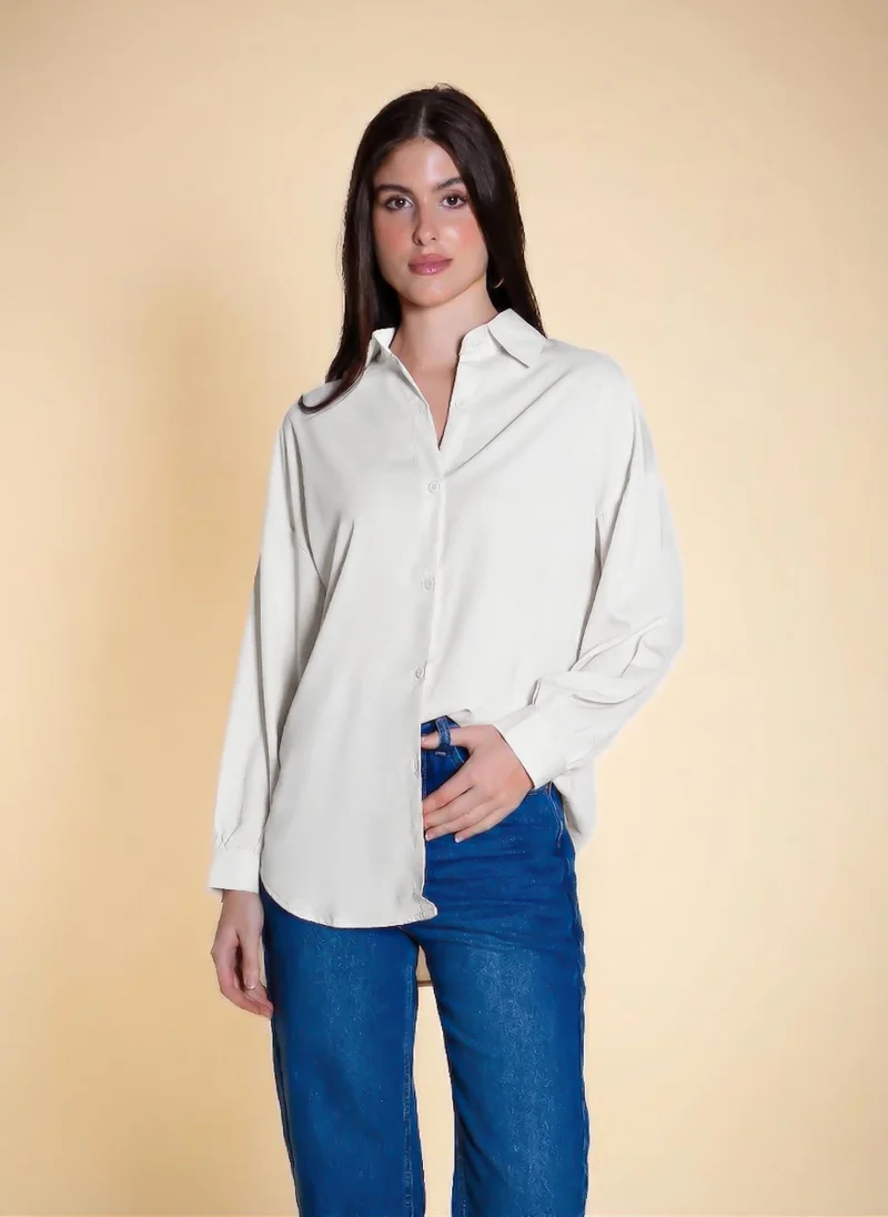 SHAPES OVERSIZED CHIFFON SHIRT