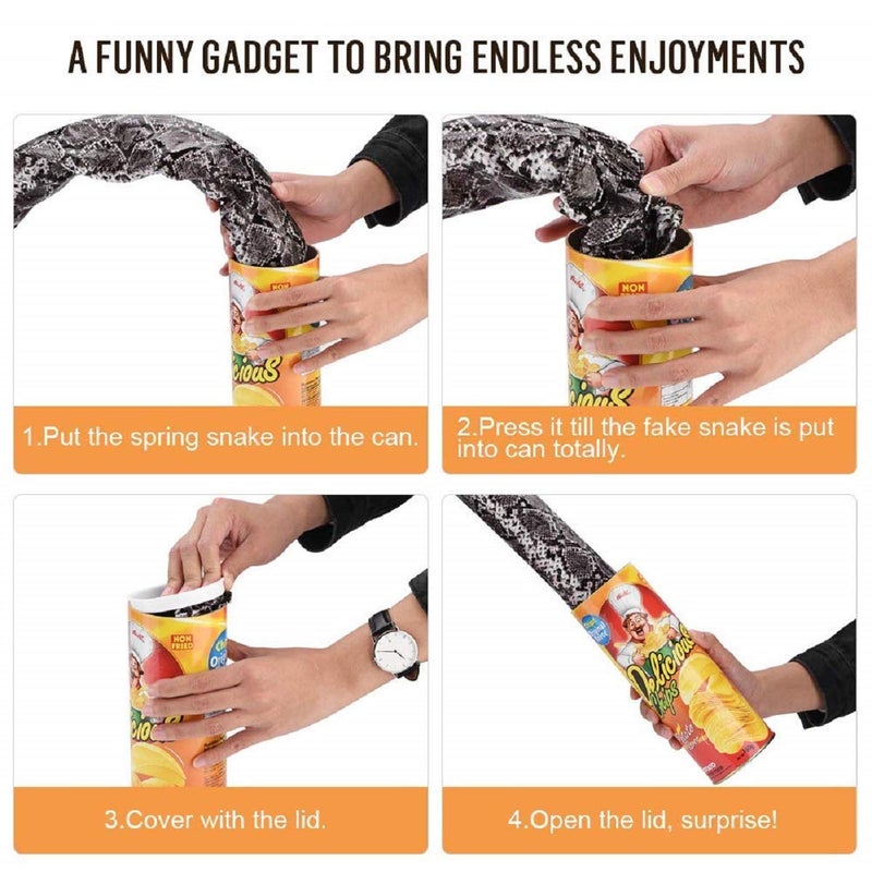 VANVENE Potato Chip Snake In A Can Gag Gift Prank Large Size for April Fools' Day and Halloween - Image 3