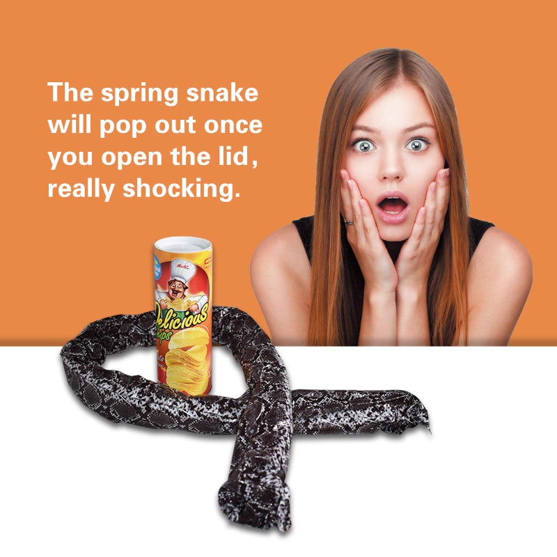 VANVENE Potato Chip Snake In A Can Gag Gift Prank Large Size for April Fools' Day and Halloween - Image 4