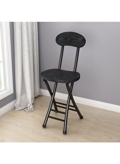Cushioned Padded Folding Stool, 28.7-Inch Foldable Folding bar Stool,Portable Folding Stool with Handle for Fishing Hiking Gardening Travel, Black