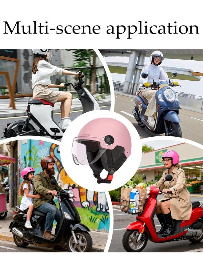 DUNISO Helmet for Electric Bike,Electric Scooter Helmet,Highly Protective Shock Absorbing Half Scooter Helmets,with Ear Protection,Drop Resistant,Adjustable Head Circumference,for Scooters,Mopeds,Mountain Bikes,Road Bikes - Image 3