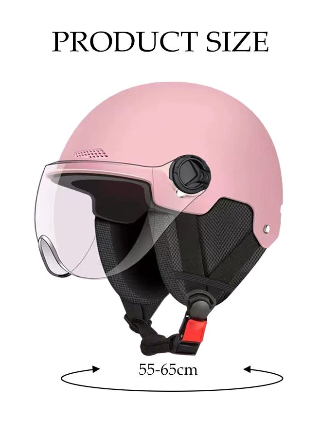 DUNISO Helmet for Electric Bike,Electric Scooter Helmet,Highly Protective Shock Absorbing Half Scooter Helmets,with Ear Protection,Drop Resistant,Adjustable Head Circumference,for Scooters,Mopeds,Mountain Bikes,Road Bikes - Image 2