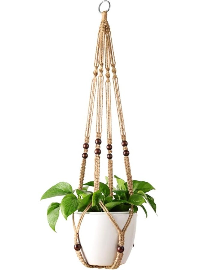 انتيكيانو معلقة نباتات مكرمية – ديكور يدوي من القطن – الطول ‎90‎ سم - Image 1