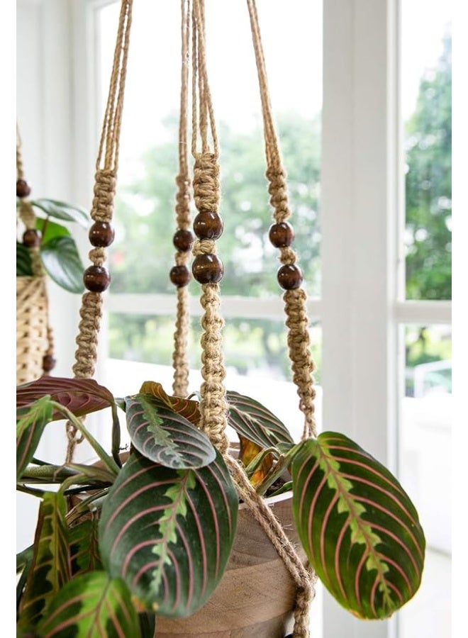 انتيكيانو معلقة نباتات مكرمية – ديكور يدوي من القطن – الطول ‎90‎ سم - Image 3