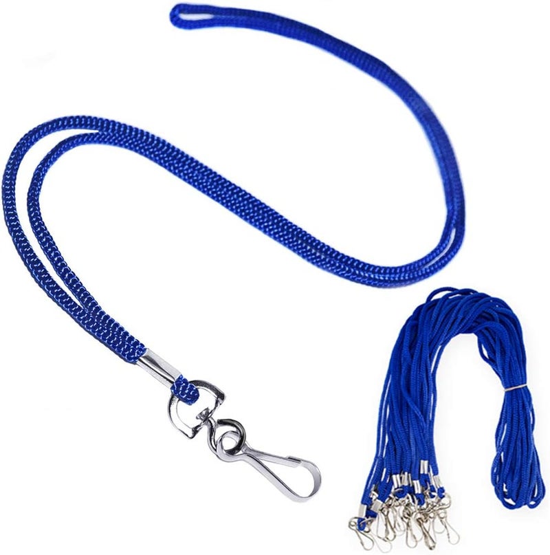 BAITEER 120 Pcs Blue Lanyards Premium Bulk Lanyards Round 36" with Swivel J Hook for ID Name Badge Holder, VIP, School, Kids, Coach, Conference, Festival and Hang Keys - Image 1