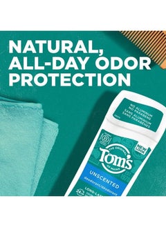 Tom's of Maine Natural Deodorant Stick, Aluminum Free, Long Lasting, Unscented, 2.25 Ounce  - Image 2