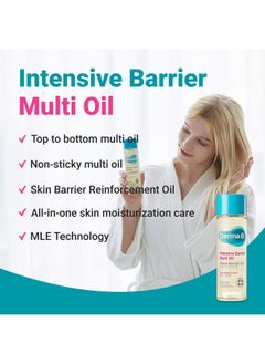 derma b Intensive Barrier Multi Oil 135Ml 4.56 Fl Oz Moisturizing Nonsticky Multiuse Oil For Body Hair & Nails 10 Botanical Oils For Hydrated Radiant Skin Moisturizer For Sensitive Skincare  - Image 2
