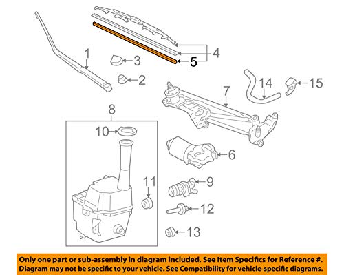 Toyota Genuine Rubber Windshield Wiper Blade Insert - Image 3