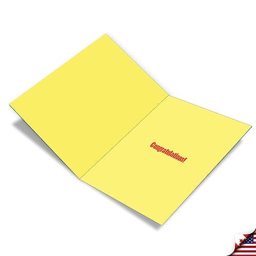 NobleWorks Jumbo Congratulations Paper Card 8.5 x 11 Inch with Envelope (1 Pack) Oversize Jumbo Congats, Good Luck Big New Job Congrats J2735CGG - Image 2