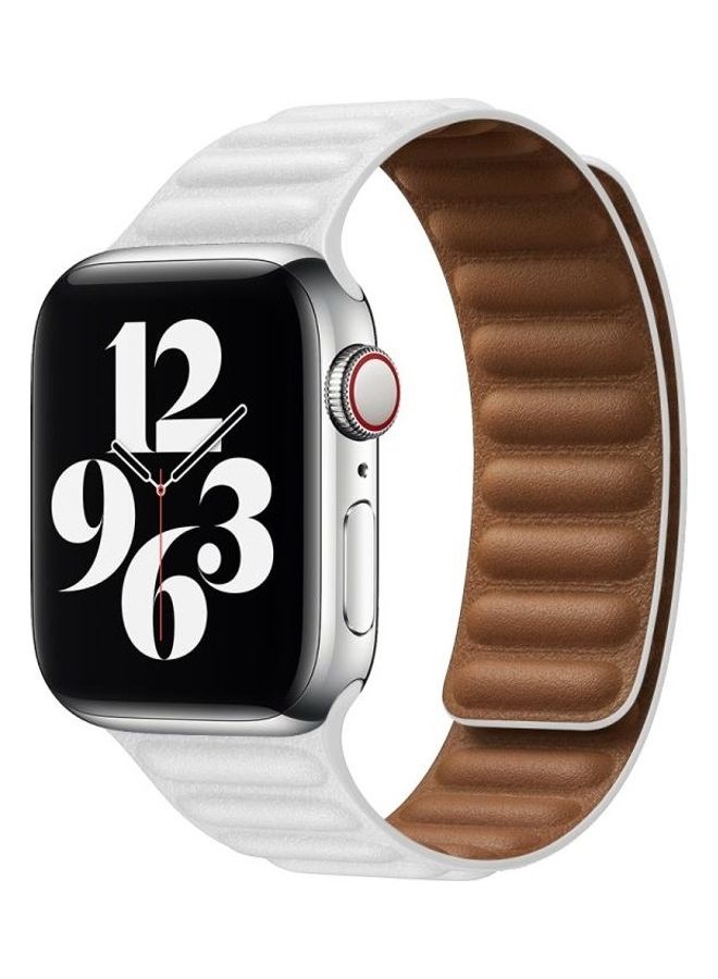 NIBEMINENT Replacement Watchband for Apple Watch Series 7/6/5/4/3/2/1/SE 38/40/41mm White - Image 2