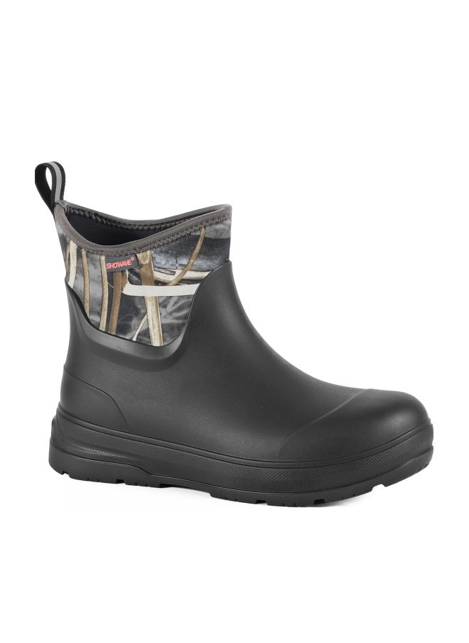 Showave Rain Boots Men Ankle Rubber Boots for Men Insulated Waterproof Boot Neoprene Mud Boot for Gardening Fishing Farming(Camo,Size 7) - Image 1