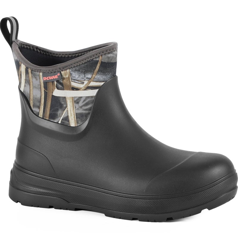 Showave Rain Boots Men Ankle Rubber Boots for Men Insulated Waterproof Boot Neoprene Mud Boot for Gardening Fishing Farming(Camo,Size 7) - Image 2
