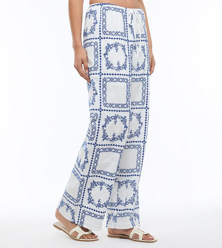 بي سي بي جي BCBG-ENGLISH EMB STRIPE TROUSER