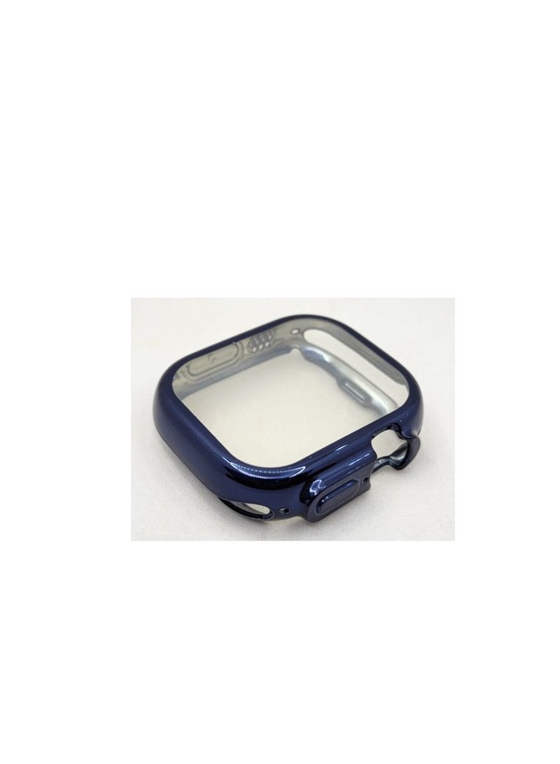 Watch PU Full Case Protector frame Compatible with Apple Watch Series 8 ULTRA 49 mm (Blue) - Image 2