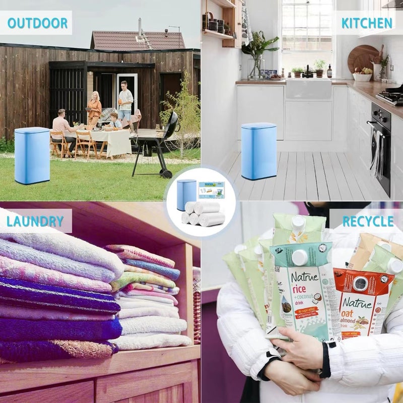 Inwaysin Ultra Strong Tall Kitchen Trash Bags 13 Gallon Garbage Bags  White Bin Liners  60 Count - Image 5