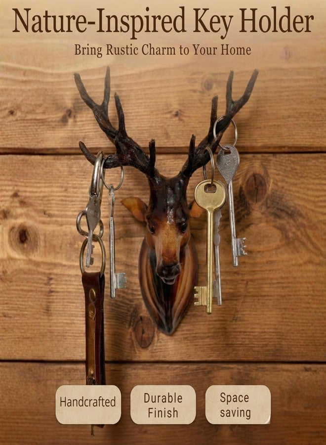 NB Crafted Decoration items for living Room Deer Head Wall Hanging showpiece for Home, Hotel, Restaurants, Cafe Interior Decor Showpiece (Pack of 1) - Image 3