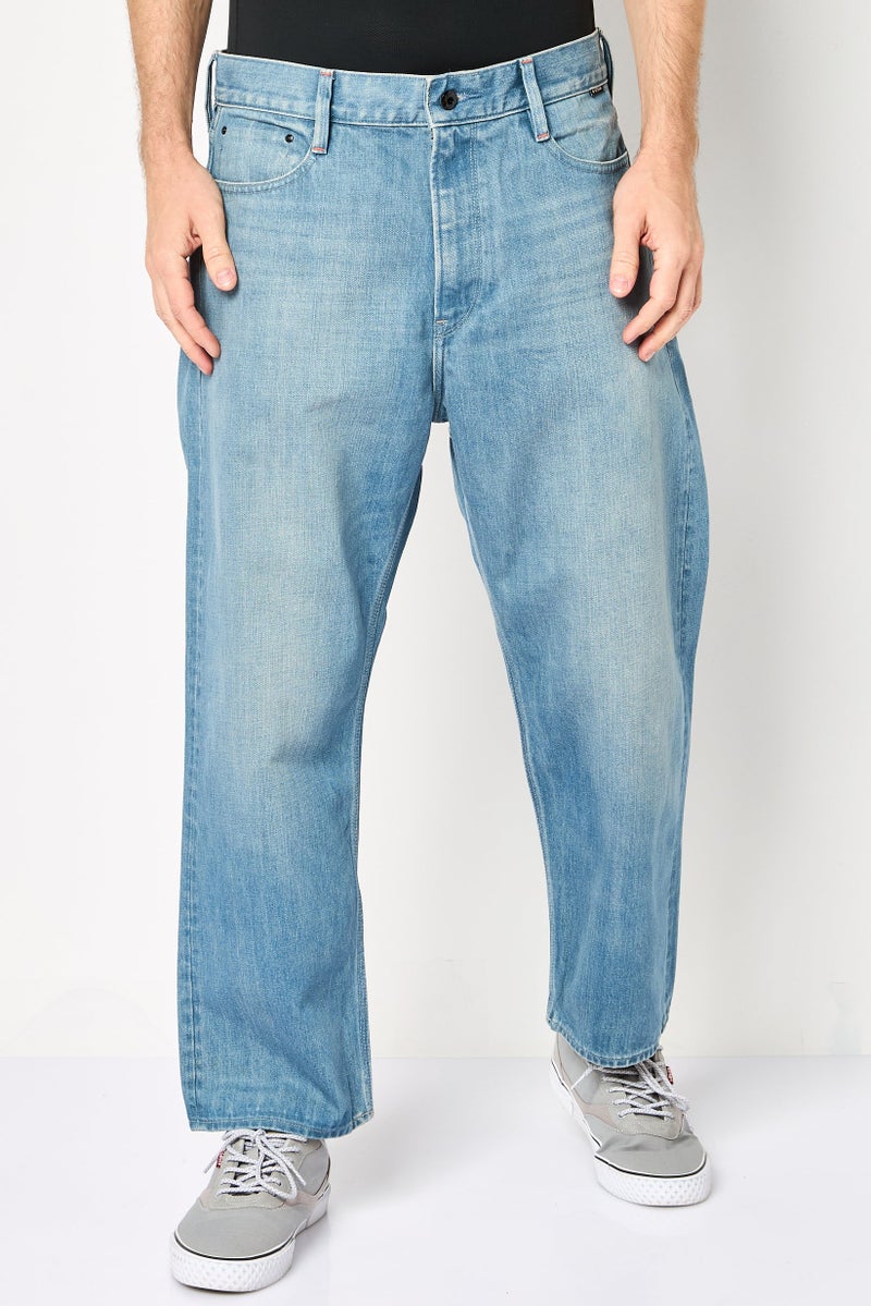 G-Star RAW جينز رجالي فضفاض مغسول غير قابل للتمدد، أزرق فاتح - Image 1