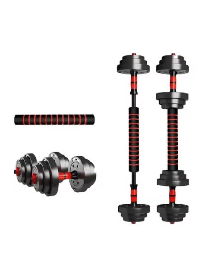 GTSOL 15kg Adjustable Dumbbell Set with Non-Slip Handles and Barbell Bars for Home Gym Fitness - Image 2