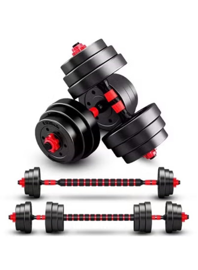 GTSOL 15kg Adjustable Dumbbell Set with Non-Slip Handles and Barbell Bars for Home Gym Fitness - Image 3