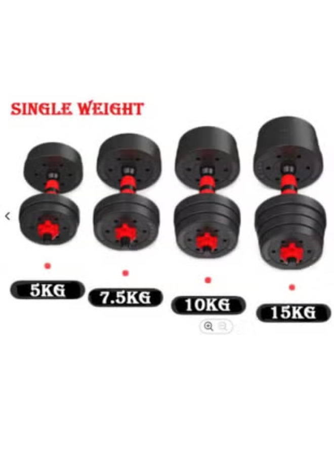 GTSOL 15kg Adjustable Dumbbell Set with Non-Slip Handles and Barbell Bars for Home Gym Fitness - Image 5