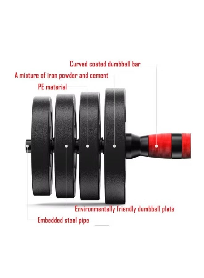 GTSOL 15kg Adjustable Dumbbell Set with Non-Slip Handles and Barbell Bars for Home Gym Fitness - Image 4