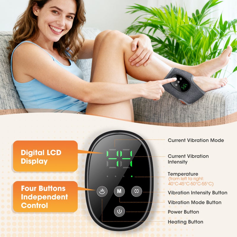Heated Vibrating Electric Foot and Leg Massager with Ankle Warmer - Image 4