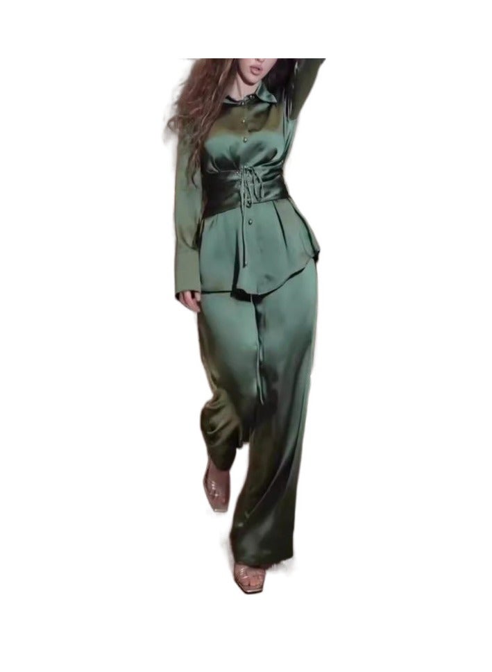 Shougu New High-end Temperament Shirt Two-piece Set For Women - Image 1