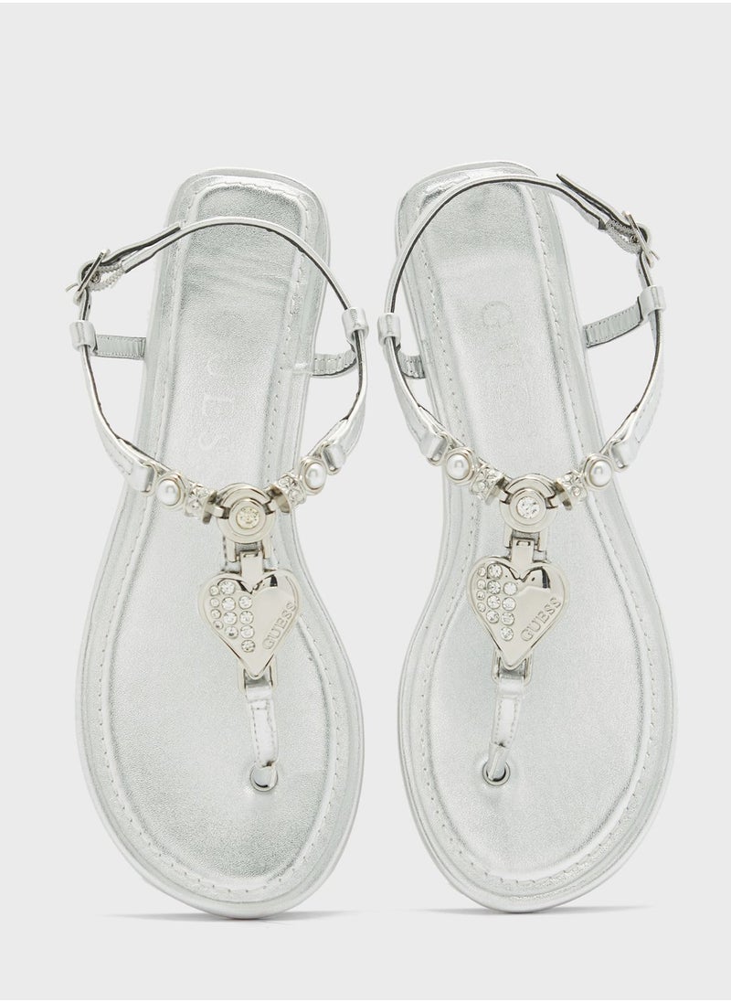 GUESS - Jiarella Flat Sandals - Image 1