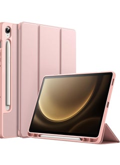 MIGOFAST Case for Samsung Galaxy Tab S9 FE 10.9-Inch with S Pen Holder  Soft TPU Tri-Fold Stand Protective Tablet Cover  Support S Pen Charging  Auto Wake/Sleep Rose gold  - Image 1