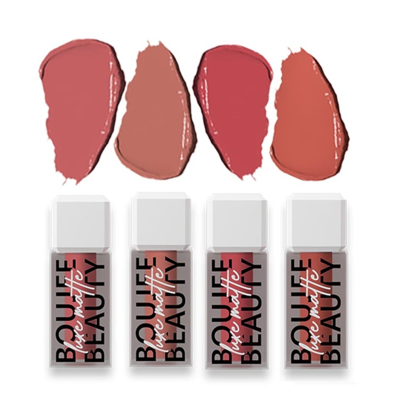 Boujee Beauty Mini Liquid Lipstick Combo Desi Diva 4 Matte Mini Lipsticks in 1 Combo ML105 - Image 1